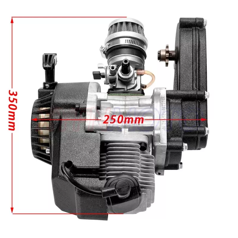 Motore Completo 49cc 2 Tempi Raffreddato ad Aria per Minimoto Minicross Miniquad - immagine 4